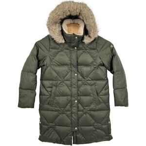 Women's Green Lauren by Ralph Lauren Waterfowl Feather Down Puffer Jacket Sz M